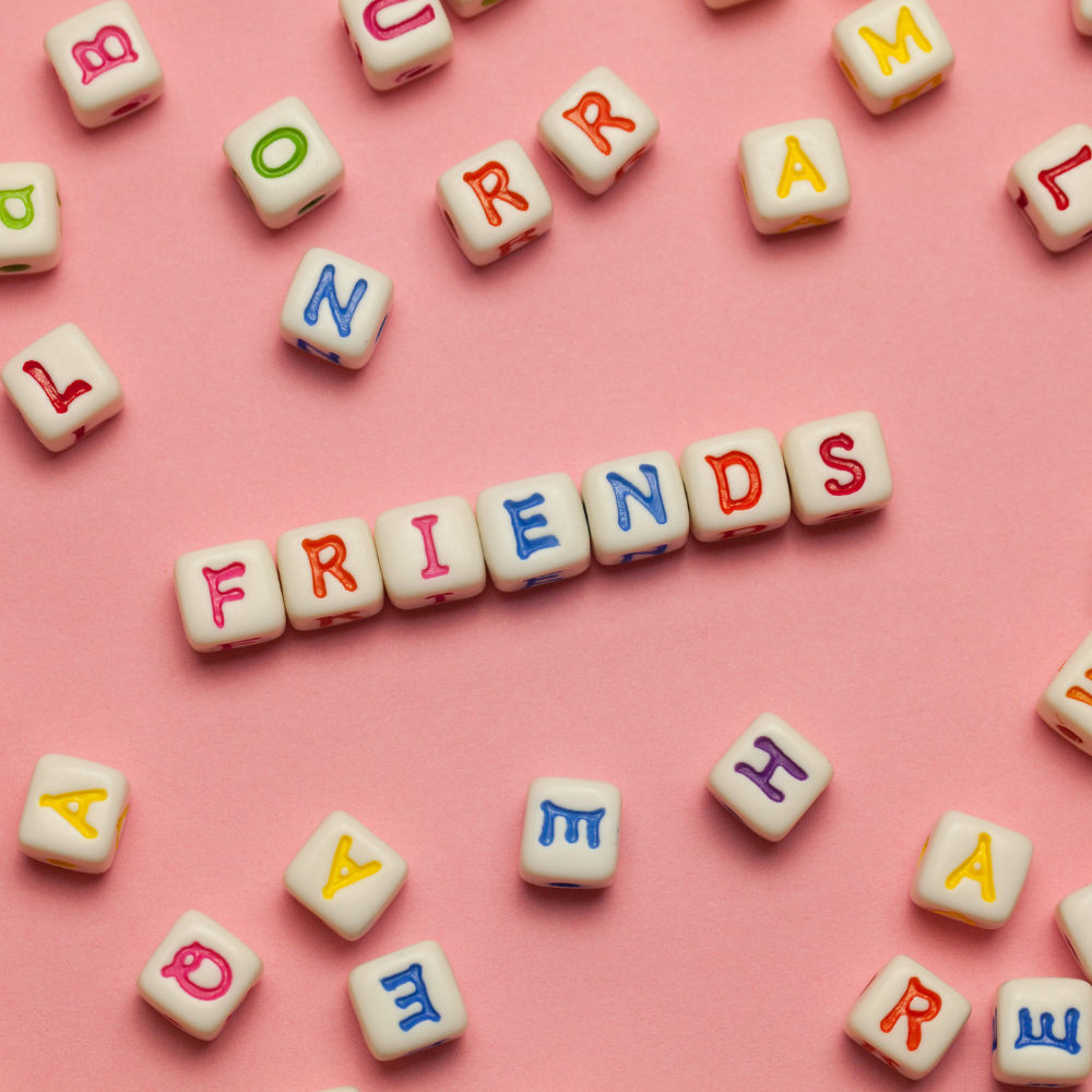 Tiles that spell friends