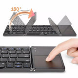 Compact Mini Folding Wireless Keyboard with Touchpad