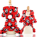 Dog Fleece Pajamas – Soft, Cozy, and Perfect for Chilly Nights - PawsMartOnline Red / Extra Small