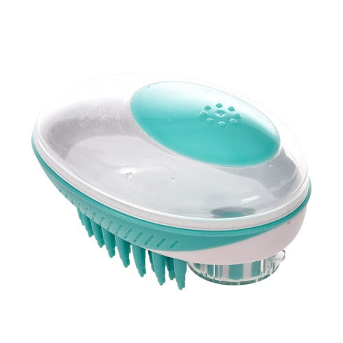 Dog Bath Brush - Gentle Grooming and Shedding Tool - PawsMartOnline Green