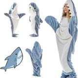 Shark Blanket - Fun Hooded Shark Sleeping Bag for Kids & Adults