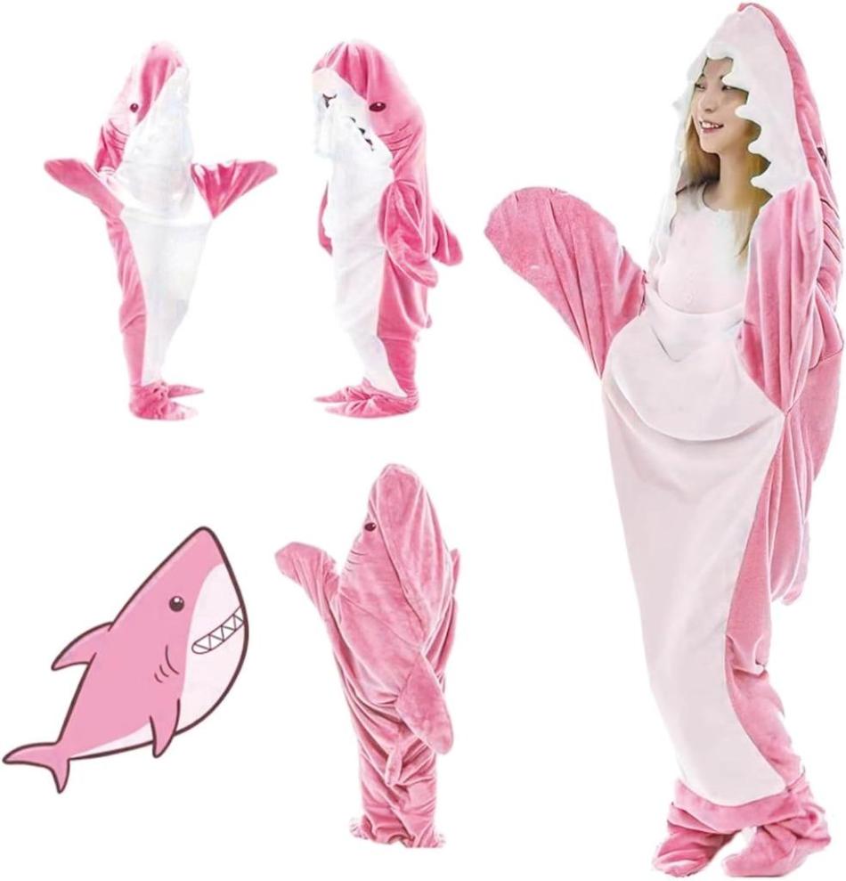 Shark Blanket - Fun Hooded Shark Sleeping Bag for Kids & Adults