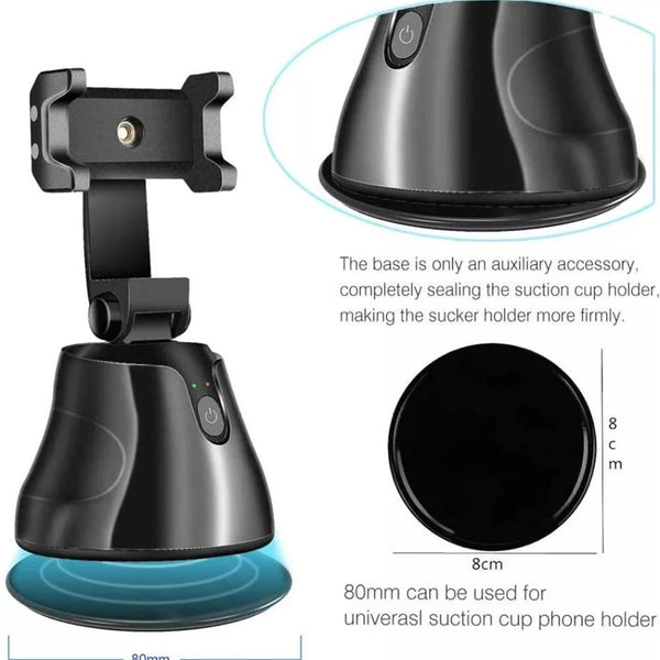 Phone Tripod - Hands-Free, 360° AI Tracking & Phone Stand