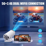 Mini Projector - 4K Portable Projector, WiFi & Bluetooth Enabled