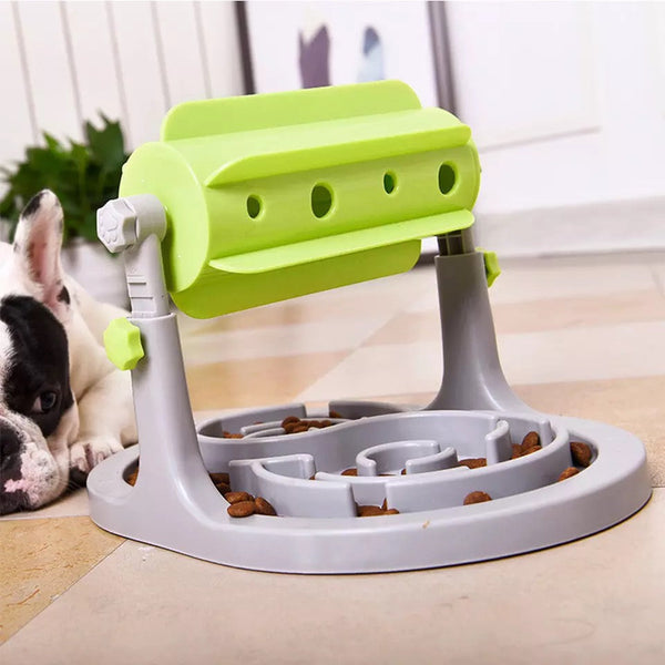 Interactive Puzzle Cat Feeder - Slow Eating Bowl for Cats and Dogs - PawsMartOnline Pets