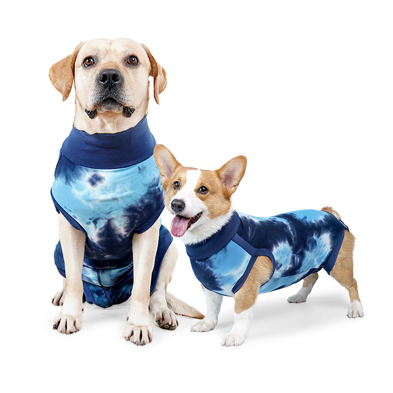 Comfort & Care Post-Surgery Dog Onesie - PawsMartOnline Petcare Tie-dye blue / Xxs