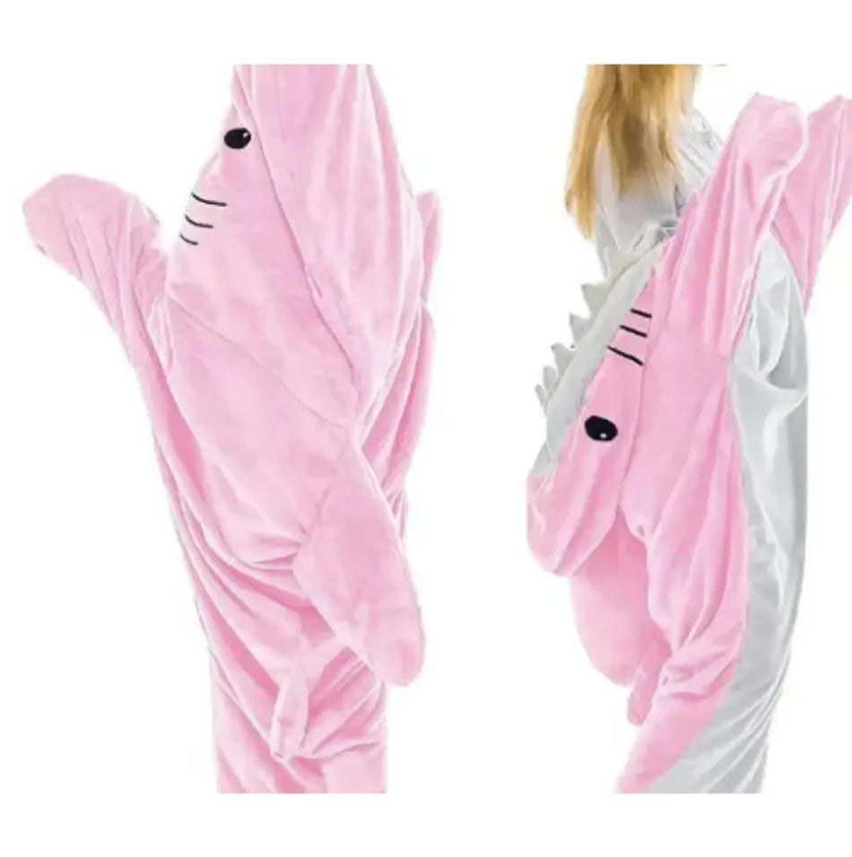 Shark Blanket - Fun Hooded Shark Sleeping Bag for Kids & Adults