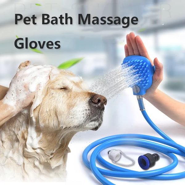 Dog Bathing Massage Brush Glove - Versatile Grooming Tool - PawsMartOnline