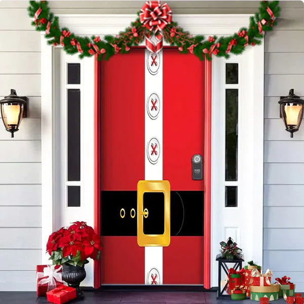 Christmas Door Cover – Holiday Door Decoration, Festive Tapestry