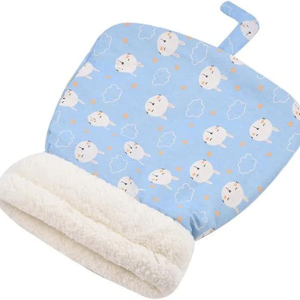 Cozy Plush Cat Bed with Self-Warming Insulation – Stylish and Washable - PawsMartOnline Blue- 21x18 Inches