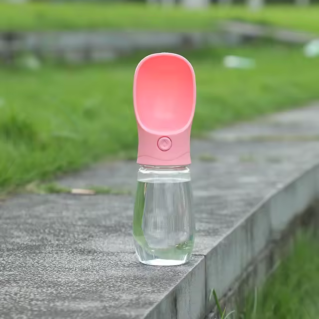 On-the-Go Hydration: Portable Dog Water Bottle - PawsMartOnline Pink