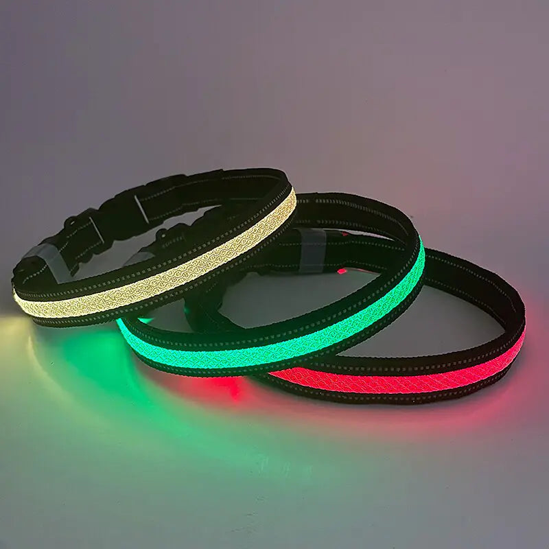 TechPaws LED Collar - PawsMartOnline Changing / Extra Small (11-13in)