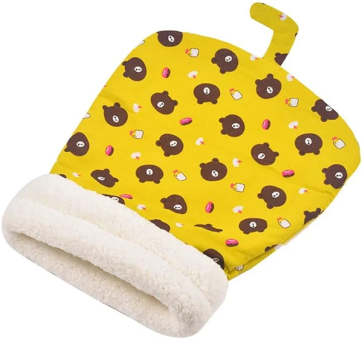 Cozy Plush Cat Bed with Self-Warming Insulation – Stylish and Washable - PawsMartOnline Yellow- 21x18 Inches