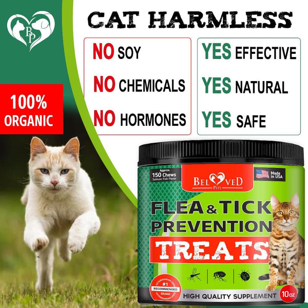 Beloved Pets Natural Defense Flea & Tick Chewables For Cats - PawsMartOnline Petcare