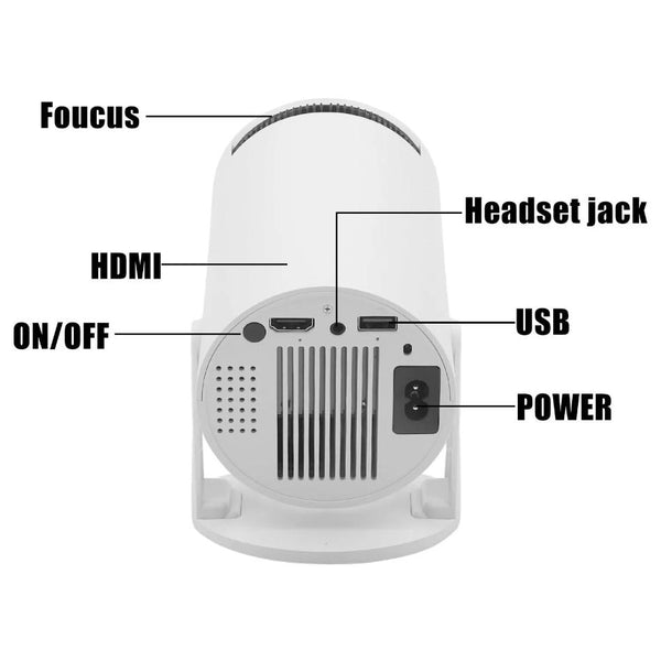 Mini Projector - 4K Portable Projector, WiFi & Bluetooth Enabled