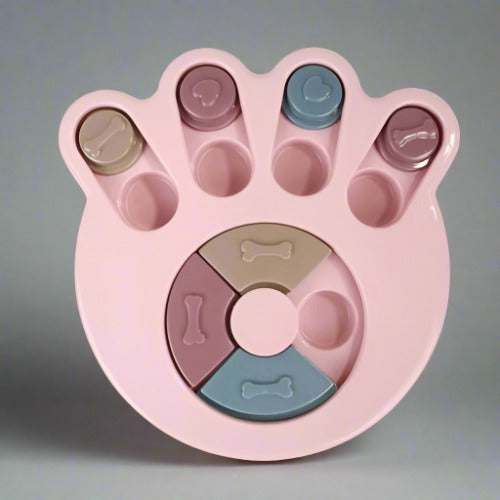 Puzzle Feeder | Interactive Feeder for Fast Eaters - PawsMartOnline Paw-Shaped / Pink