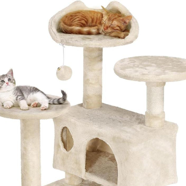 Cat Climbing Tower - Multi-Level Activity and Scratching Post - PawsMartOnline