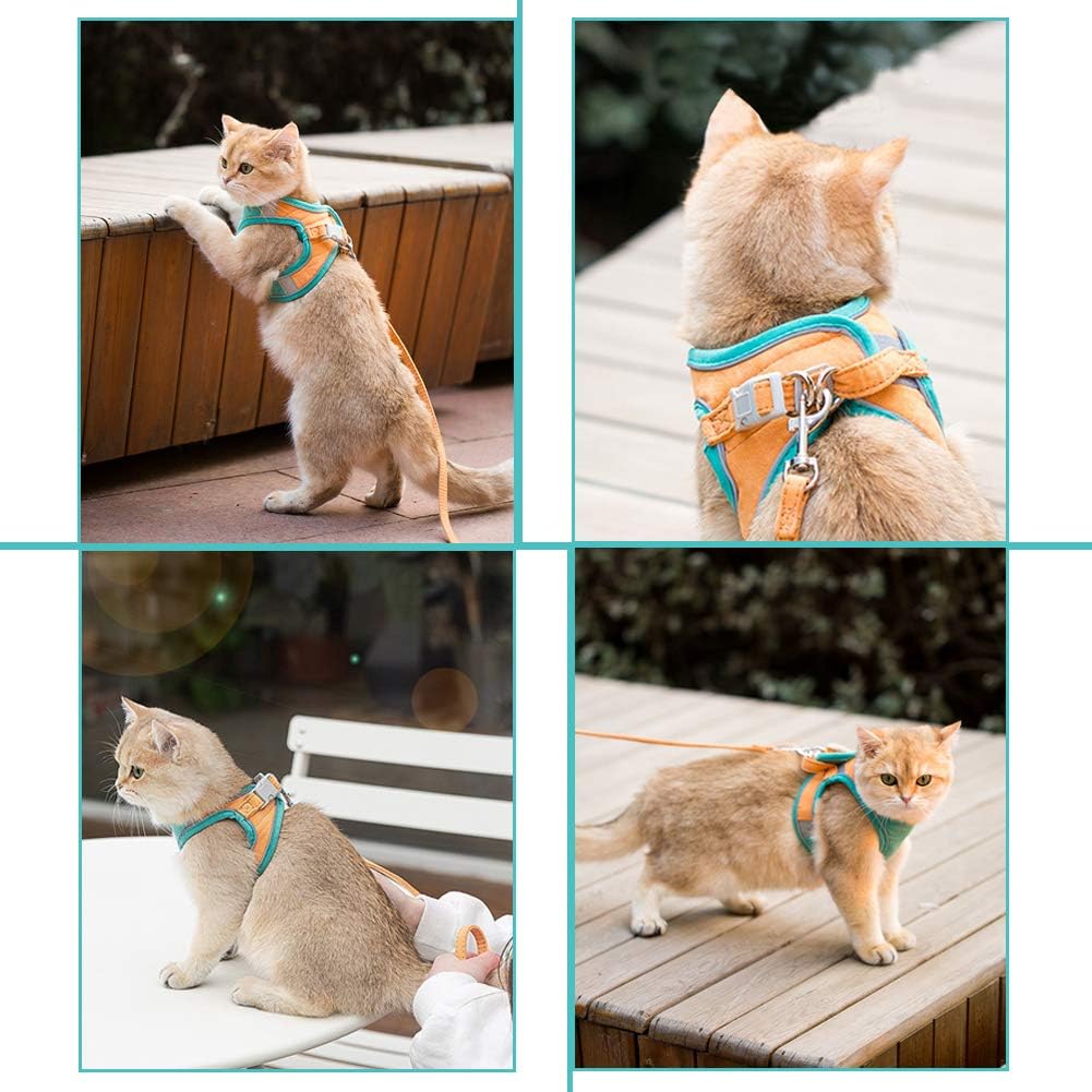 Cat Harness & Leash Set – Soft, Adjustable, and Reflective - PawsMartOnline