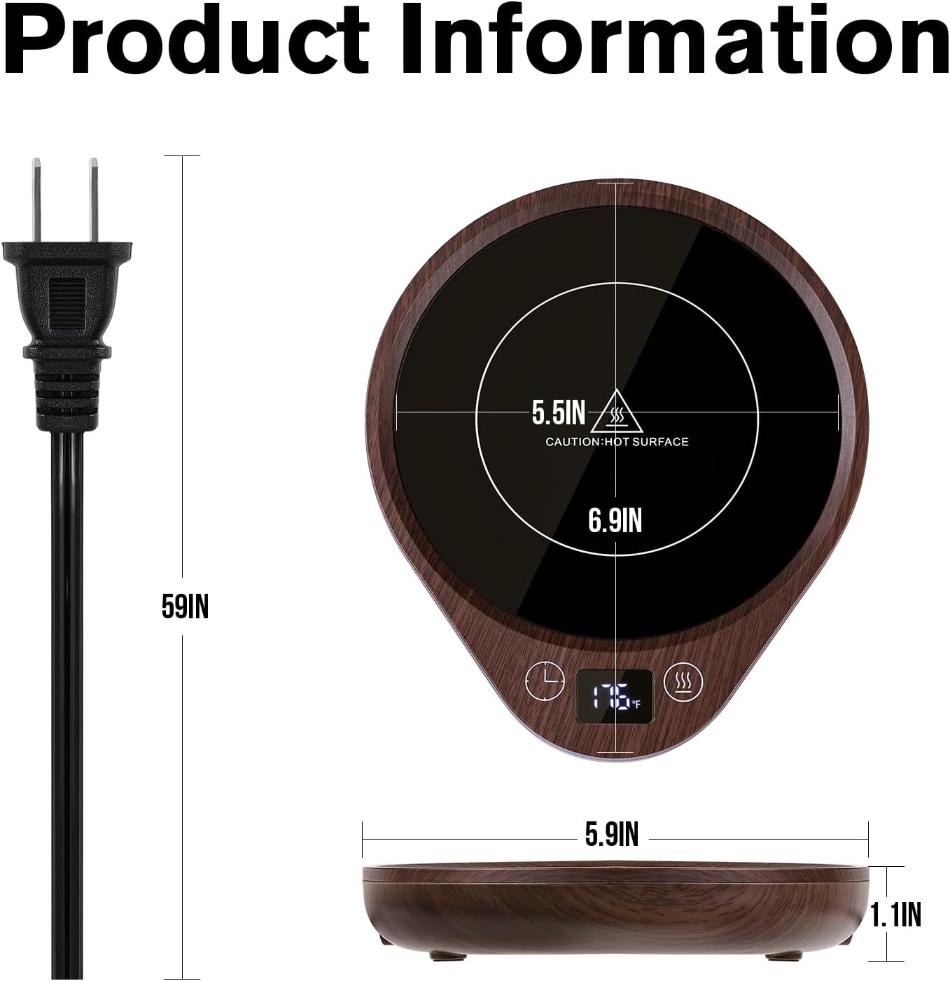 Mug Warmer - 3 Temperature Settings & Candle Warmer
