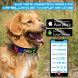 Bluetooth LED Light-Up Dog Collar with GPS & Customizable Display - PawsMartOnline