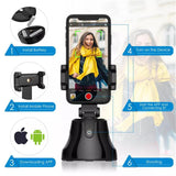 Phone Tripod - Hands-Free, 360° AI Tracking & Phone Stand