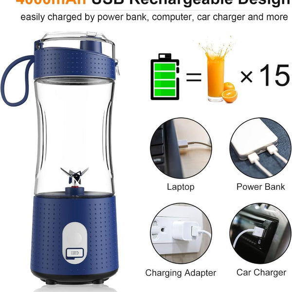 Portable Blender - Powerful, USB Rechargeable for Smoothies