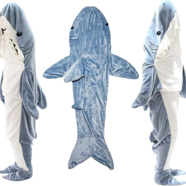 Shark Blanket - Fun Hooded Shark Sleeping Bag for Kids & Adults