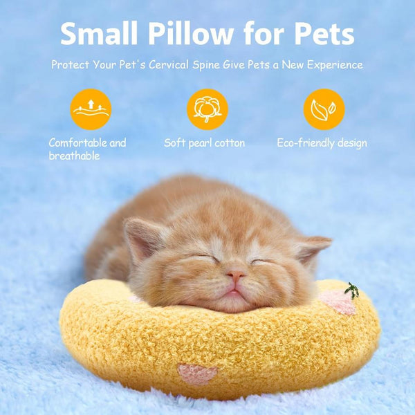 Cozy Cat Pillow - PawsMartOnline Yellow / 27 x 17 x 6cm