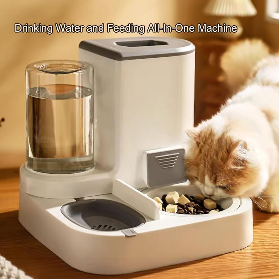 Automatic Feeder and Water Dispenser - PawsMartOnline Green