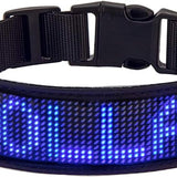 Bluetooth LED Light-Up Dog Collar with GPS & Customizable Display - PawsMartOnline Blue / 7-9.5 inches