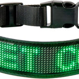 Bluetooth LED Light-Up Dog Collar with GPS & Customizable Display - PawsMartOnline Green / 7-9.5 inches