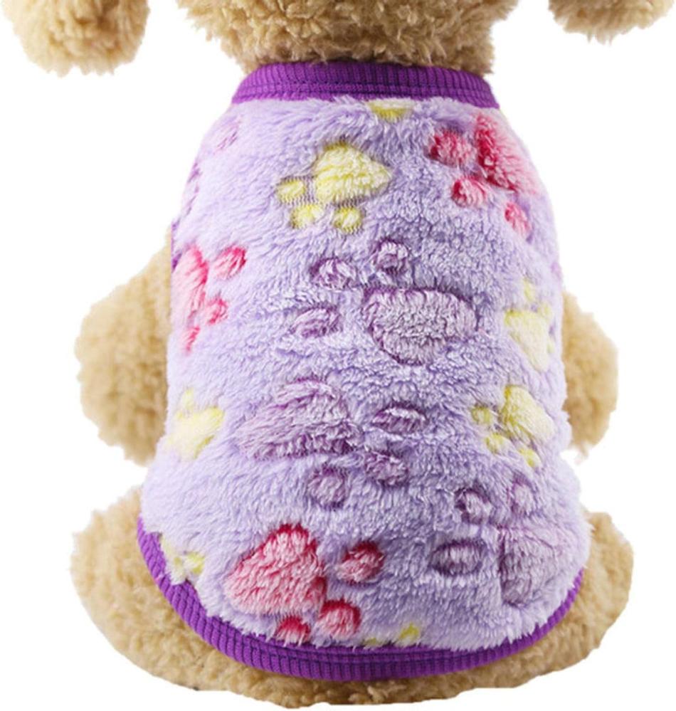 Dog Fleece Pajamas – Soft, Cozy, and Perfect for Chilly Nights - PawsMartOnline Purple Vest / Extra Small