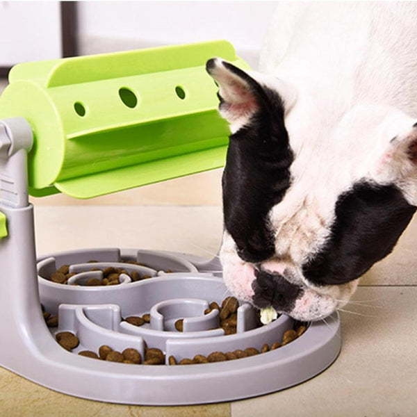 Interactive Puzzle Cat Feeder - Slow Eating Bowl for Cats and Dogs - PawsMartOnline Pets