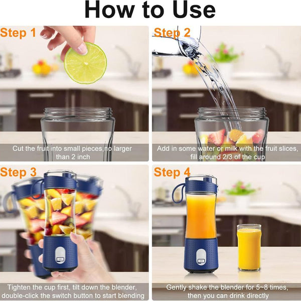 Portable Blender - Powerful, USB Rechargeable for Smoothies