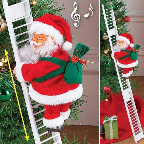 Climbing Santa Claus – Electric Ladder Decoration, Santa Claus