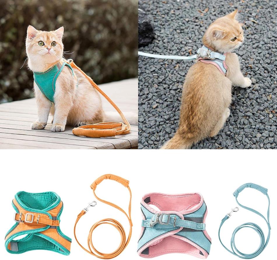 Cat Harness & Leash Set – Soft, Adjustable, and Reflective - PawsMartOnline