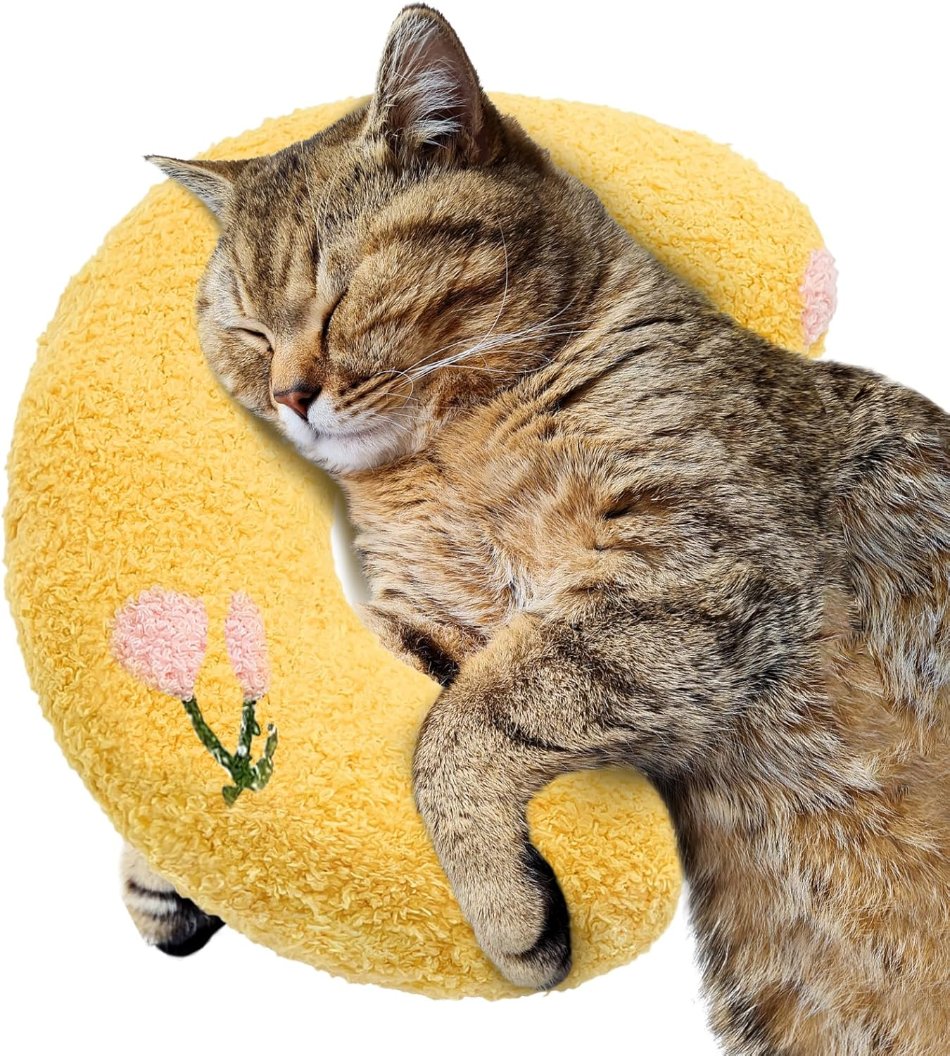 Cozy Cat Pillow - PawsMartOnline Yellow / 27 x 17 x 6cm