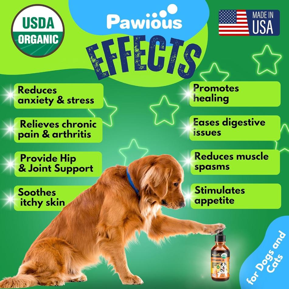 Pawious Hemp Oil: Natural Pain Relief and Calming Aid for Pets - PawsMartOnline Petcare