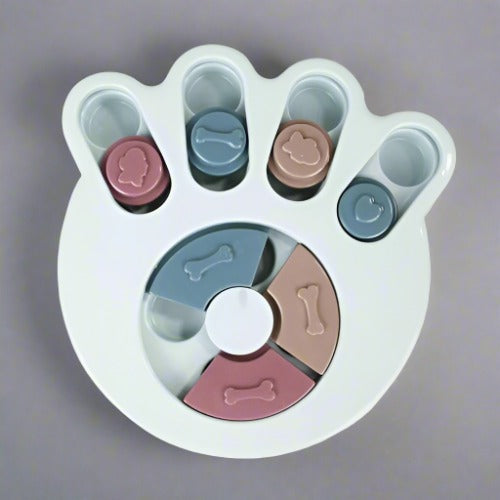 Puzzle Feeder | Interactive Feeder for Fast Eaters - PawsMartOnline Paw-Shaped / Blue