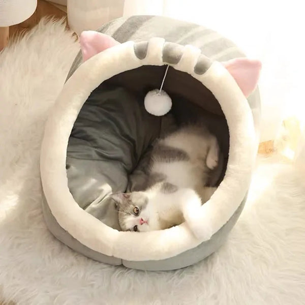 Cozy Cat Bed – Warm Pet Basket with Soft Plush Interior and Stylish - PawsMartOnline