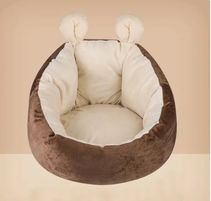 Cozy Cat Bed - Raised Rim for Support & Waterproof Bottom