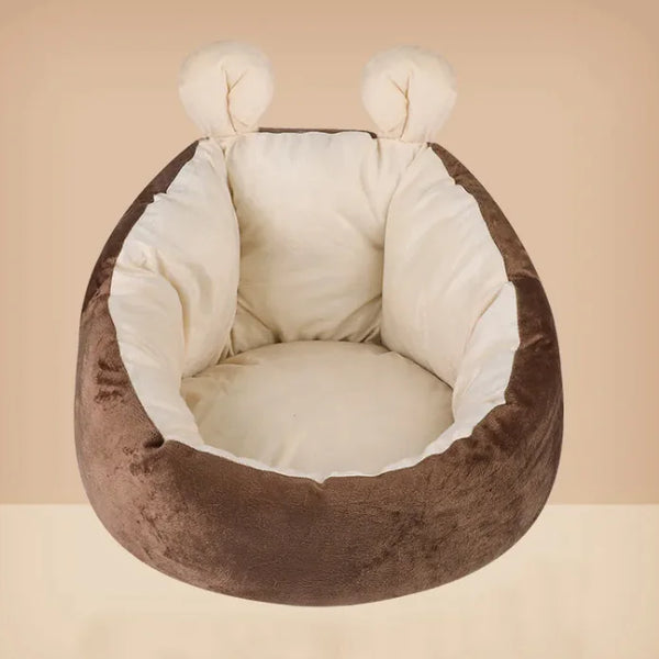 Cozy Cat Bed - Raised Rim for Support & Waterproof Bottom