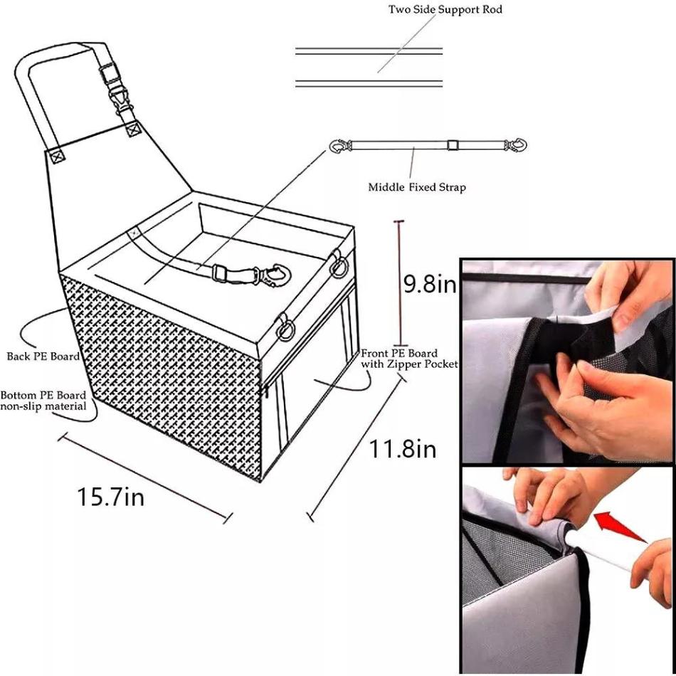 Canine Car Seat - Safe, Comfortable, and Breathable for Small Pets - PawsMartOnline