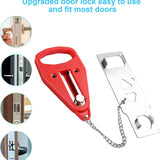 Portable Door Lock - Lightweight Travel Door Lock for Security