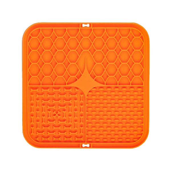 Dog Lick Pad - Stress Relief & Dental Health - PawsMartOnline Orange (8")