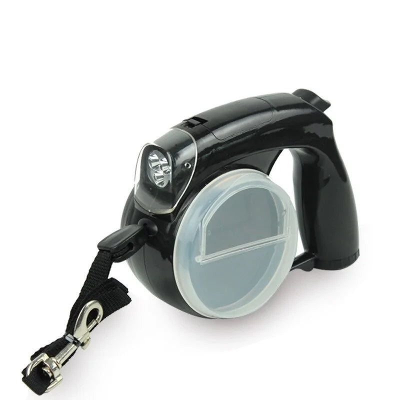 All-in-One Retractable Dog Leash - PawsMartOnline Black