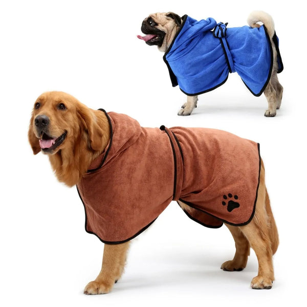 Dog wearing- Microfiber Pet Towel