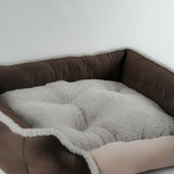 Affordable Large Dog Bed with Removable Cushion - PawsMartOnline Beds & Blankets Brown