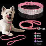 Leather Dog Collar Leash Set - Stylish for Small to Medium Pets - PawsMartOnline