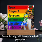 Pride LED Acrylic Plaque – Celebrate Love & Equality